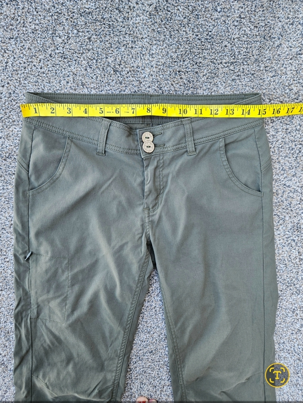 Prana Halle Pant Olive Green Hiking Convertible Pants Outdoor Womens Size 4 Tall - Picture 6 of 16